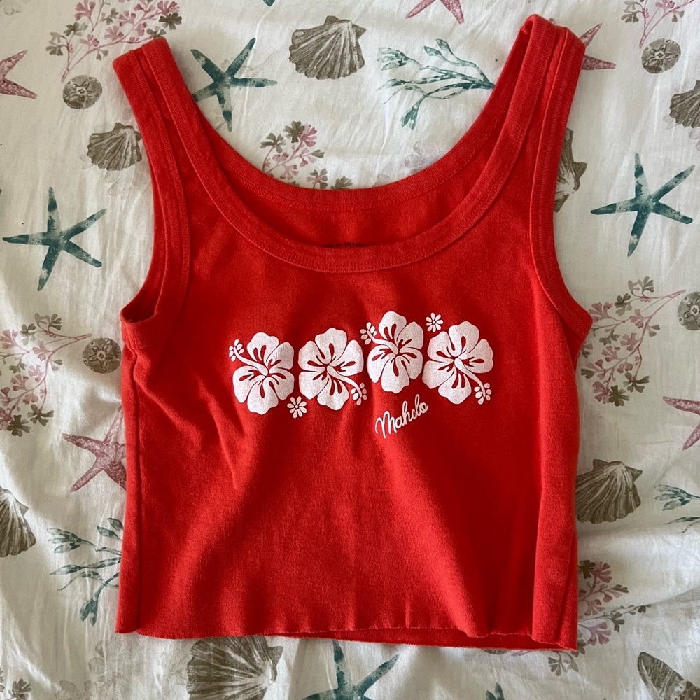 Vibrant red tank top